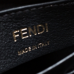 Pre Owned Fendi Black Leather Mini Kan I Crossbody Bag