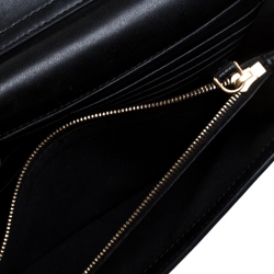 Pre Owned Fendi Black Leather Mini Kan I Crossbody Bag