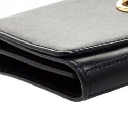 Pre Owned Fendi Black Leather Mini Kan I Crossbody Bag