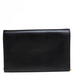 Pre Owned Fendi Black Leather Mini Kan I Crossbody Bag