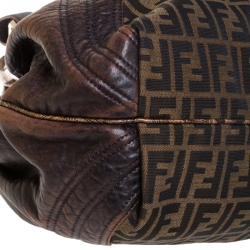 Pre Owned Fendi Tobacco Zucca Canvas and Leather Spy Bag