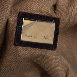 Pre Owned Fendi Tobacco Zucca Canvas and Leather Spy Bag