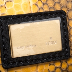 Pre Owned Fendi Black Leather Large Peekaboo Top Handle Bag