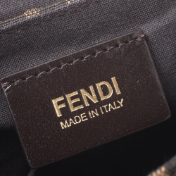 Pre Owned Fendi Tobacco Zucca Canvas and Leather Crossbody Bag