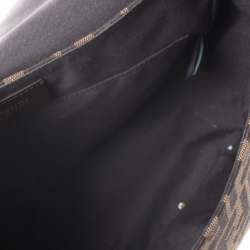 Pre Owned Fendi Tobacco Zucca Canvas and Leather Crossbody Bag