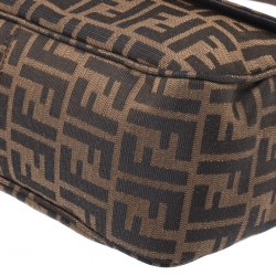 Pre Owned Fendi Tobacco Zucca Canvas and Leather Crossbody Bag