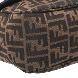 Pre Owned Fendi Tobacco Zucca Canvas and Leather Crossbody Bag