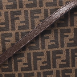Pre Owned Fendi Tobacco Zucca Canvas and Leather Crossbody Bag