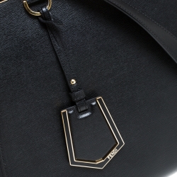 Pre Owned Fendi Black Leather Medium 2jours Tote