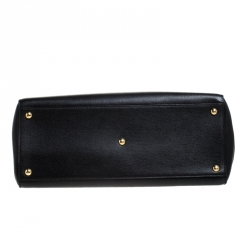 Pre Owned Fendi Black Leather Medium 2jours Tote