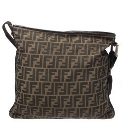 Fendi Tobacco Zucca Canvas Messenger Bag