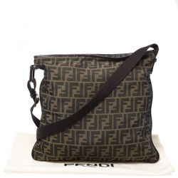 Fendi Tobacco Zucca Canvas Messenger Bag