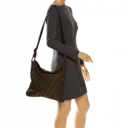 Fendi Tobacco Zucca Canvas Messenger Bag