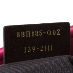 Pre Owned Fendi Tobacco/Pink Pequin Canvas and Leather Roll Tote