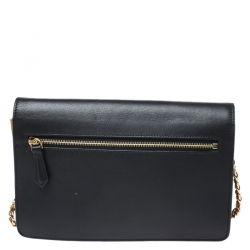 Fendi Black Leather Chain Bag