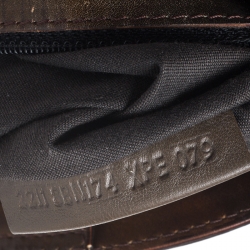 Pre Owned Fendi Brown Zucca Canvas,Leather and Fur Patchwork Shoulder Bag