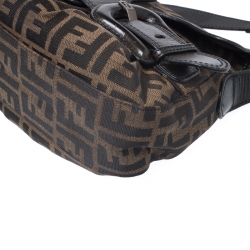 Pre Owned Fendi Tobacco Zucca Canvas B Bis Shoulder Bag