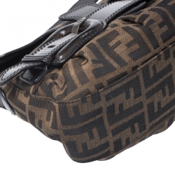 Pre Owned Fendi Tobacco Zucca Canvas B Bis Shoulder Bag