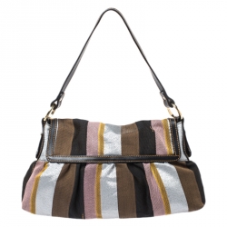 Pre Owned Fendi Multicolor Canvas Limited Edition Pequin Chef Shoulder Bag