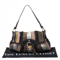 Pre Owned Fendi Multicolor Canvas Limited Edition Pequin Chef Shoulder Bag