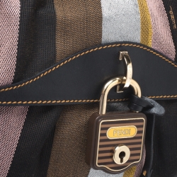 Pre Owned Fendi Multicolor Canvas Limited Edition Pequin Chef Shoulder Bag