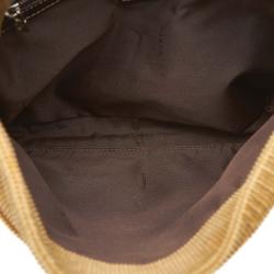 Pre Owned Fendi Brown/Beige Corduroy Shoulder Bag