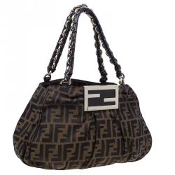 مملوكة مسبقًا Fendi Zucca Monogram Canvas Small Mia Chain Tote