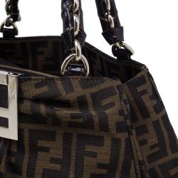 مملوكة مسبقًا Fendi Zucca Monogram Canvas Small Mia Chain Tote