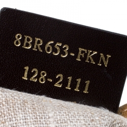 Pre Owned Fendi Tobacco/Black Canvas and Leather Large Pequin Striped Hobo