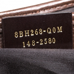 Pre Owned Fendi Tobacco Zucca Canvas and Leather Grande Tote