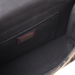 Pre Owned Fendi Magenta/Brown Zucca Canvas and Leather Demi Jour Shoulder Bag