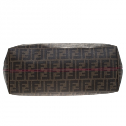 Pre Owned Fendi Tobacco Zucca Coated Canvas Spalmati Roll Shopper Tote