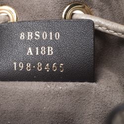 Pre Owned Fendi Taupe Leather Mini Mon Tresor Drawstring Bucket Bag