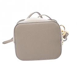 Pre Owned Fendi Taupe Leather Mini Mon Tresor Drawstring Bucket Bag