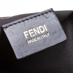 Pre Owned Fendi Tobacco Zucca Canvas and Leather Mia Flap Bag