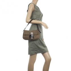 مملوكة مسبقًا Fendi Brown Zucchino Monogram Baguette