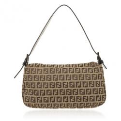 مملوكة مسبقًا Fendi Brown Zucchino Monogram Baguette