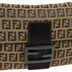مملوكة مسبقًا Fendi Brown Zucchino Monogram Baguette
