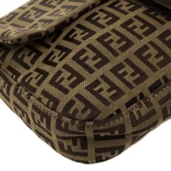مملوكة مسبقًا Fendi Brown Zucchino Monogram Baguette
