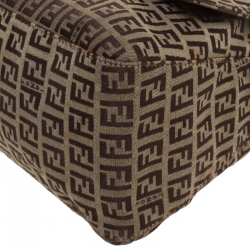 Pre Owned Fendi Tobacco Zucca Canvas Big Mama Forever Shoulder Bag