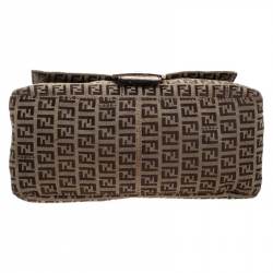Pre Owned Fendi Tobacco Zucca Canvas Big Mama Forever Shoulder Bag