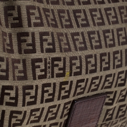 Pre Owned Fendi Tobacco Zucca Canvas Big Mama Forever Shoulder Bag
