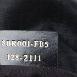 Pre Owned Fendi Black Zucchino Canvas and Leather Mama Forever Shoulder Bag