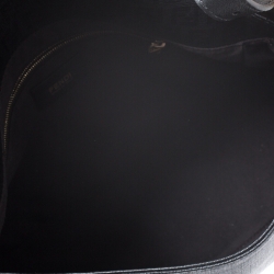 Pre Owned Fendi Black Zucchino Canvas and Leather Mama Forever Shoulder Bag