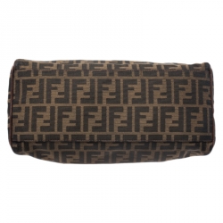 Pre Owned Fendi Brown Canvas Small Zucca Chef De Jour Bag