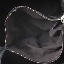 Pre Owned Fendi Black Pebbled Leather Large Mia Shoulder Bag