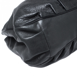 Pre Owned Fendi Black Pebbled Leather Large Mia Shoulder Bag