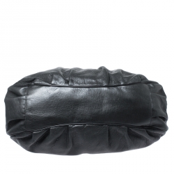 Pre Owned Fendi Black Pebbled Leather Large Mia Shoulder Bag