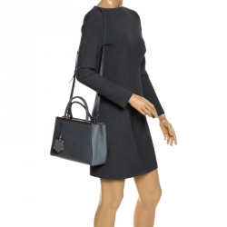 Pre Owned Fendi Grey Leather Mini 2Jours Tote