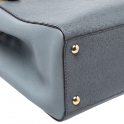 Pre Owned Fendi Grey Leather Mini 2Jours Tote